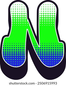 Y2K Letter Alphabet Vector Element