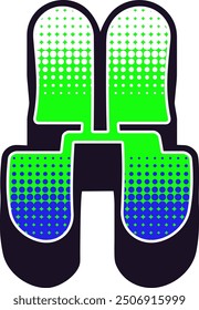 Y2K Letter Alphabet Vector Element