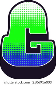 Y2K Letter Alphabet Vector Element