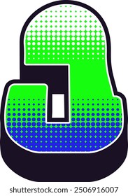 Y2K Letter Alphabet Vector Element