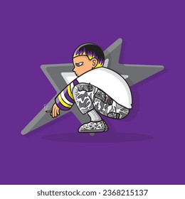 Y2k Mascot Logos Characters Vector Design
