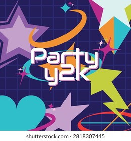 Y2k Millenium Colorful Background Illustration