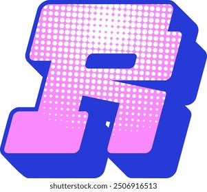 Y2K Modern Letter Alphabet Vector Element