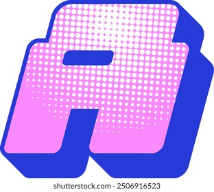 Y2K Modern Letter Alphabet Vector Element