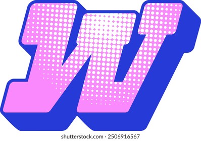 Y2K Modern Letter Alphabet Vector Element