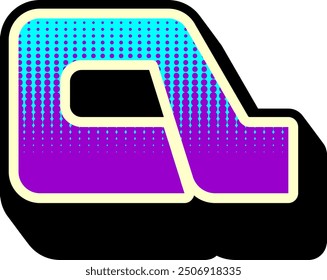 Y2K Modern Tech Letter Alphabet Vector Element