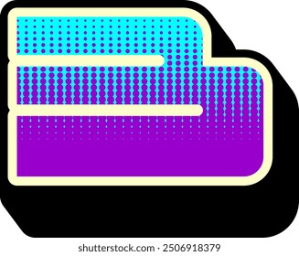 Y2K Modern Tech Letter Alphabet Vector Element