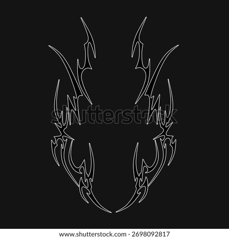 Y2k neo tribal shapes vector design 
