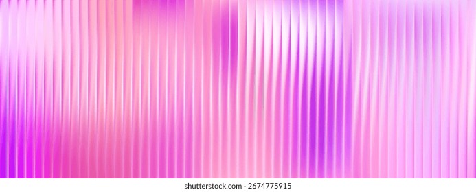 Y2K pink ribbed gradation featuring abstract fractal glass and neon colors. Blue holographic mesh patterns for modern posters or beauty designs. Retro corrugated acrylic textures for trendy wallpaper.