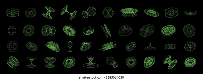 Y2k, Rave, Retrofuturistic conceptual elements. Acid Y2K geometric shapes, vaporwave elements from the 90s, 80s, 00s.3D Vector graphics
