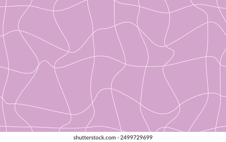 y2k retro background. Distorted psychedelic purple backdrop. Wavy swirl lines. Chess checkered background. Trendy trippy groovy style. Vector illustration.