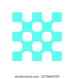 Y2K retro checker pattern. Abstract geometric shape in flat style. Cool visual element, nostalgic aesthetic, trendy usage for posters and decorations.