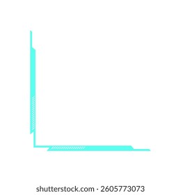 Y2K retro hud element. Abstract digital frame in nostalgic 90s style. This graphic icon serves as a cool design element, ideal for decoration, posters, and trendy visuals.