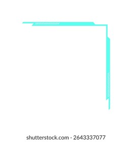 Y2K marco de hud retro. Abstractas forma de icono en estilo minimalista. Elemento digital, símbolo nostálgico de los años 90, ideal para la decoración y las colecciones gráficas de moda.