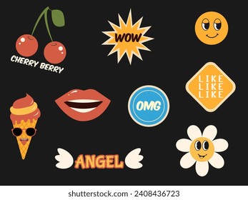y2k retro vintage 2000s style stickers pack