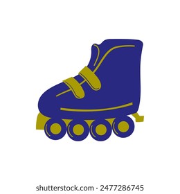 y2k Roller Skate Flat Funny Illustration