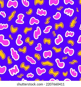 Y2K seamless pattern. Trendy graffiti psychedelic background. Ideal for wrapping paper and textile. Cute colors.	