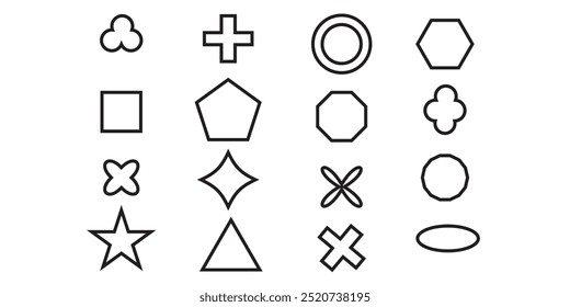 Y2k shape element, abstract retro figure, modern funky sticker, geometry simple form, groovy futuristic vector icon eps 10