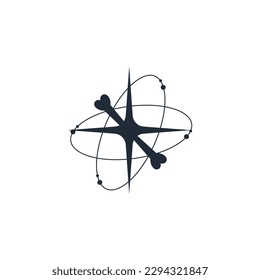 Y2k Shape modern Sipmle Graphic. Retro Geometric shape. Isolated Abstract y2k form. Minimal aesthetic design. Trendy vector illustration.