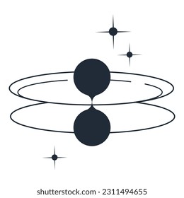 Y2k Shape modern Sipmle Graphic. Retro Geometric shape. Isolated Abstract y2k form. Minimal aesthetic design. Trendy vector illustration.