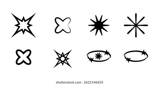 Y2k shape Vector Illustration Clip Art Element Set