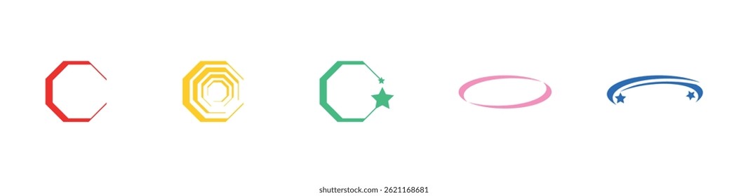 Y2k shape Vector Illustration Clip Art Element Set