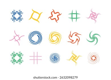 Y2k shape Vector Illustration Clip Art Element Set
