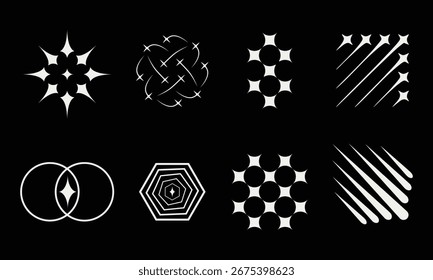 Y2K Shapes star and abstract element
