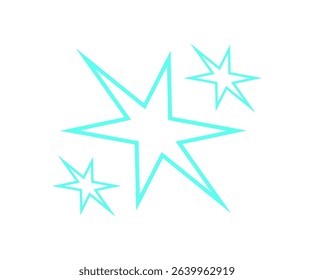 Y2K star icon badge. Retro shape symbol of the 90s. Abstract decoration, flat aesthetic, modern graphic. Perfect for trendy designs and psychedelic artwork.
