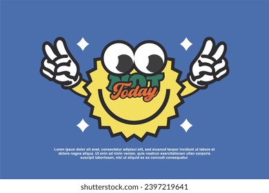 y2k sticker vector design quotes template suitable for tshirt as well, ready for printing