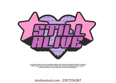 y2k sticker vector design quotes template suitable for tshirt as well, ready for printing