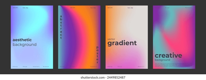 Y2k Trendy Aesthetic abstract vibrant gradient background with grain blurred pattern. Gentle soft light print for social media poster, stories highlight templates for digital marketing for stories.