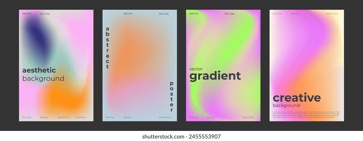 Y2k Trendy Aesthetic abstract vibrant gradient background with grain blurred pattern. Gentle soft light print for social media poster, stories highlight templates for digital marketing for stories.