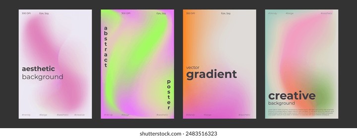 Y2k Trendy Aesthetic abstract vibrant gradient background with grain blurred pattern. Gentle soft light print for social media poster, stories highlight templates for digital marketing for stories.