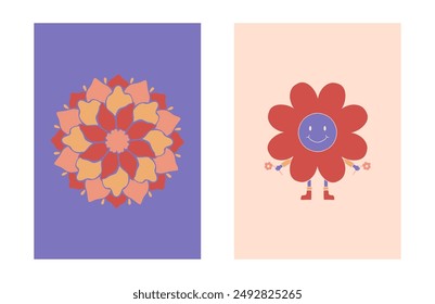 Y2K Trendy Aesthetic Background Design abstract shapes, groovy vector art, and vintage illustrations in this modern portrait collection.