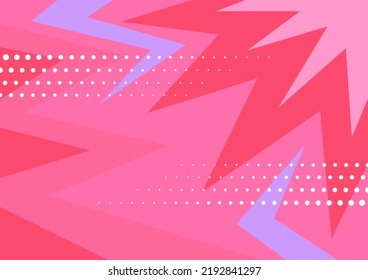 Y2k trendy pink background in pop art retro comics book style, vector illustration eps10 