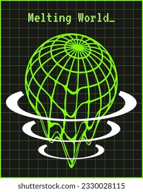Y2K formas de moda y 3d figura de esfera geométrica vectorial, forma de ácido geométrico dimensional en marco negro.