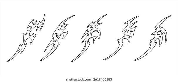 Y2K Tribal Modern style, Abstract tattoo