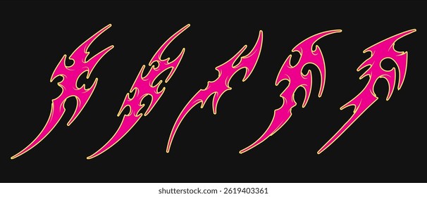 Y2K Tribal Tatto Modern Style, Abstract Tribal