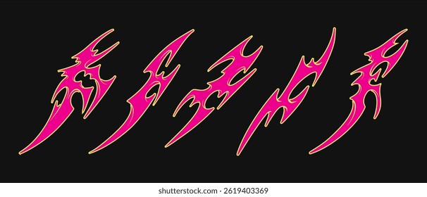 Y2K Tribal Tatto Modern Style, Abstract Tribal