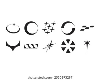 Y2k Vector Design Abstarct Set 