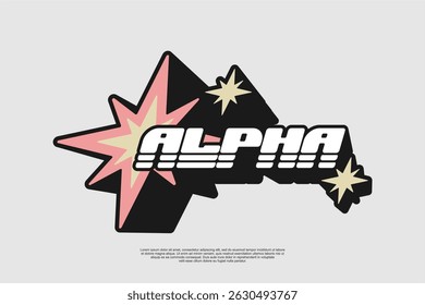 y2k vector design for logo, apparel, suitable for printing