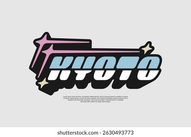 y2k vector design for logo, apparel, suitable for printing