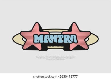 y2k vector design for logo, apparel, suitable for printing