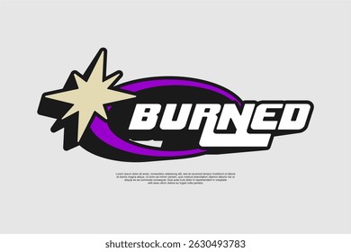 y2k vector design for logo, apparel, suitable for printing