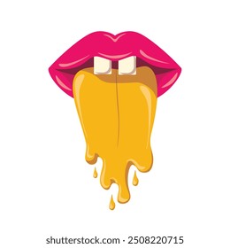 Ilustración vectorial Y2K - Labios