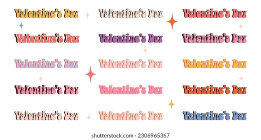 y2k.valentine's day.Vector set of design elements.Retro elements.y2k collection. 2000s.Retro y2k style.Set of retro slogans.