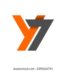 Y7's abstract logo is simple and attractive