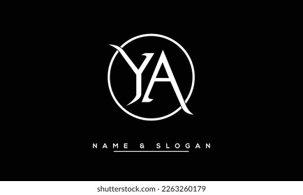 YA,  AY  Abstract  Letters  Logo  Monogram