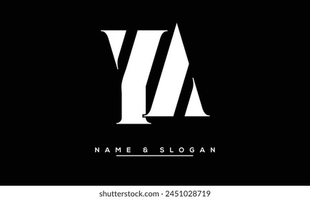 YA, AY Letras Abstractas Logo Monograma